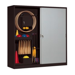 C+P Sportgeräteschrank mit Vollblech-Schiebetüren (Typ 5), HxBxT 195x190x60 cm