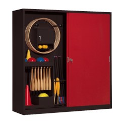 C+P Sportgeräteschrank mit Vollblech-Schiebetüren (Typ 5), HxBxT 195x190x60 cm