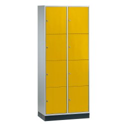 C+P Schließfachschrank "S 4000 Intro" Lichtgrau (RAL 7035), 195x82x49 cm/ 8 Fächer