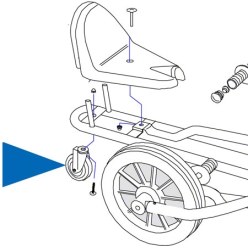 Hinterrad / Stützrad für Swingcart