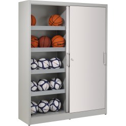 Ballschrank, HxBxT 195x150x50 cm, mit Vollblech-Schiebetüren (Typ 4)