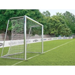 Fully welded, 3x2-m small pitch football goal, portable with milled net fastening rail, 3x2 m