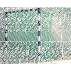 Sport-Thieme Hallenfußballtor 3x2 m, in Bodenhülsen stehend mit Premium-Stahl-Eckverbindung