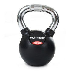 Sport-Thieme Rubberised Kettlebell with Chrome Handle
