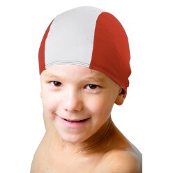 Sport-Thieme Schwimmkappen-Set "Textil" Rot-Weiß, Kinder