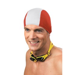 Sport-Thieme Schwimmkappen-Set "Textil" Schwarz-Weiß  , Kinder