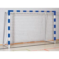 Sport-Thieme Handballtor in Bodenhülsen stehend, 3x2 m Blau-Silber, Verschraubte Eckverbindungen