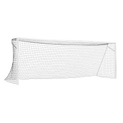 Sport-Thieme &quot;Compact Plus&quot; Full-Sized Football Goal, in ground sockets, enamelled white