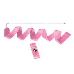 Sport-Thieme Gymnastikband mit Stab "Training" Pink, Wettkampf, 6 m