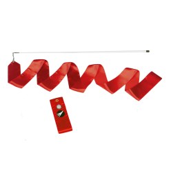 Sport-Thieme Gymnastikband mit Stab Rot, Training, 4 m