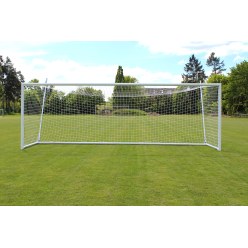  Sport-Thieme Full-Size Stadium Goal 7.32x2.44 m, White, Free-Standing, with Integrated Net Attachment and SimplyFix