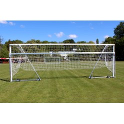  Sport-Thieme Full-Sized Football Goal with Folding Net Bracket and Base Frame