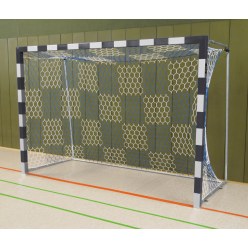 Sport-Thieme Håndboldmål fritstående, 3x2 m Rød-sølv, Sammensvejsede hjørner