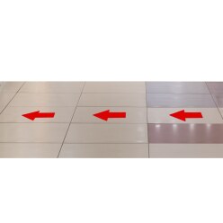 Tarifold Bodenmarkierung "Aufkleber" Rot, Fuß, 280x84 mm