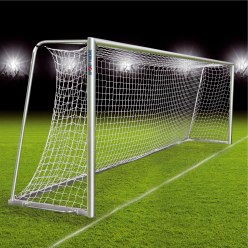 Fully Welded Football Goal, Portable With Milled Net Fastening Rail, 7.32x2.44 m