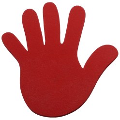 Sport-Thieme® Floor Markers Red, Hand, 14.5 cm