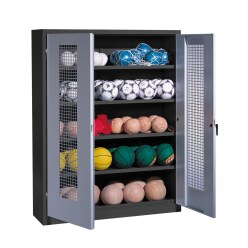 C+P Boldskab med hullede stållåger (Type 3), HxBxD 195x150x50 cm