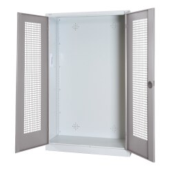 C+P Modul-Sportgeräteschrank mit Lochblech-Flügeltüren, HxBxT 195x120x50 cm