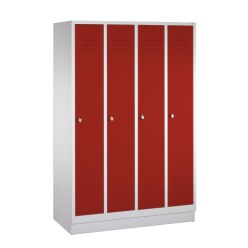 C+P Garderobeskab "S 2000 Classic", 30 cm brede rum med 100 mm høj sokkel