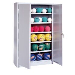 C+P Ballschrank mit Vollblech-Flügeltüren (Typ 3), HxBxT 195x93x40 cm Enzianblau (RAL 5010), Anthrazit (RAL 7021), Gleichschließung