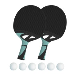 Cornilleau Tischtennisschläger-Set "Tacteo 30" Bälle Weiß, Edition 2023