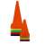 Set of 10 Marking Cones 13x13x23 cm